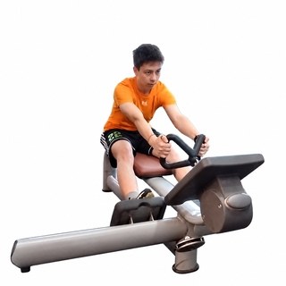 Seated cable row with forward lean