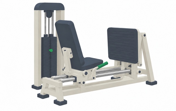 Seated leg press machine