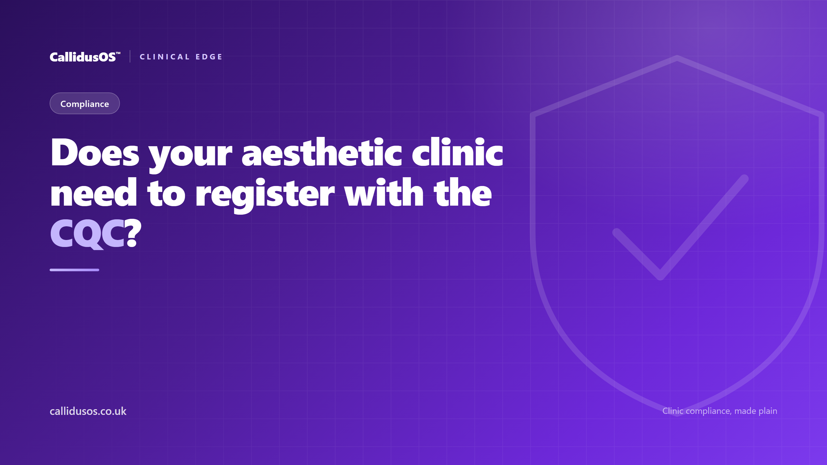 Does Your Aesthetic Clinic Need to Register with the CQC?