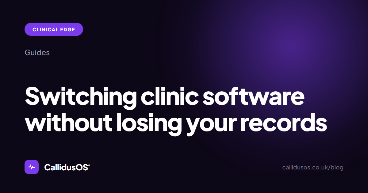 Clinical Edge cover: switching clinic management software