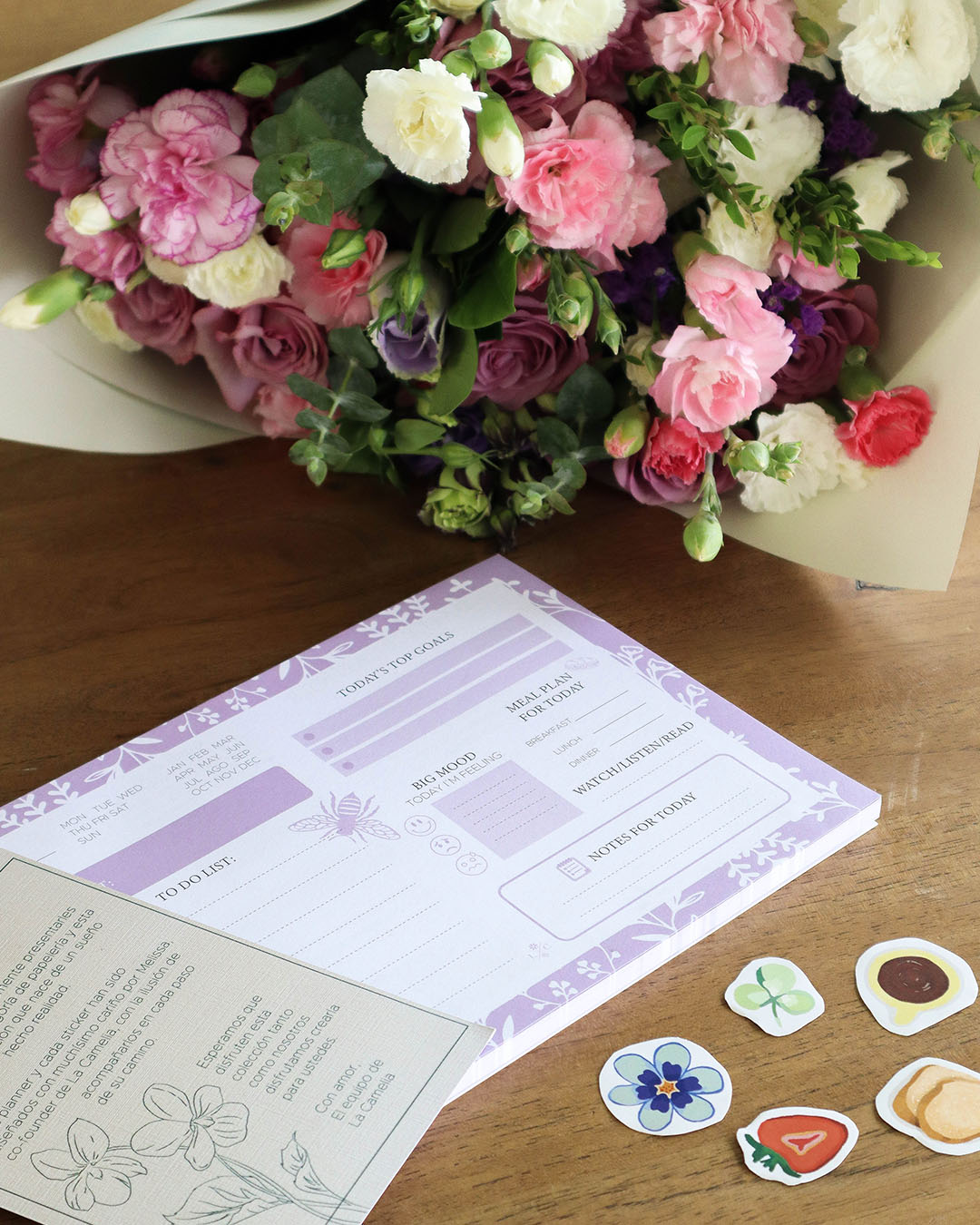 Daily Planner con Mini Ramo Micaela - Colección Bee Productive