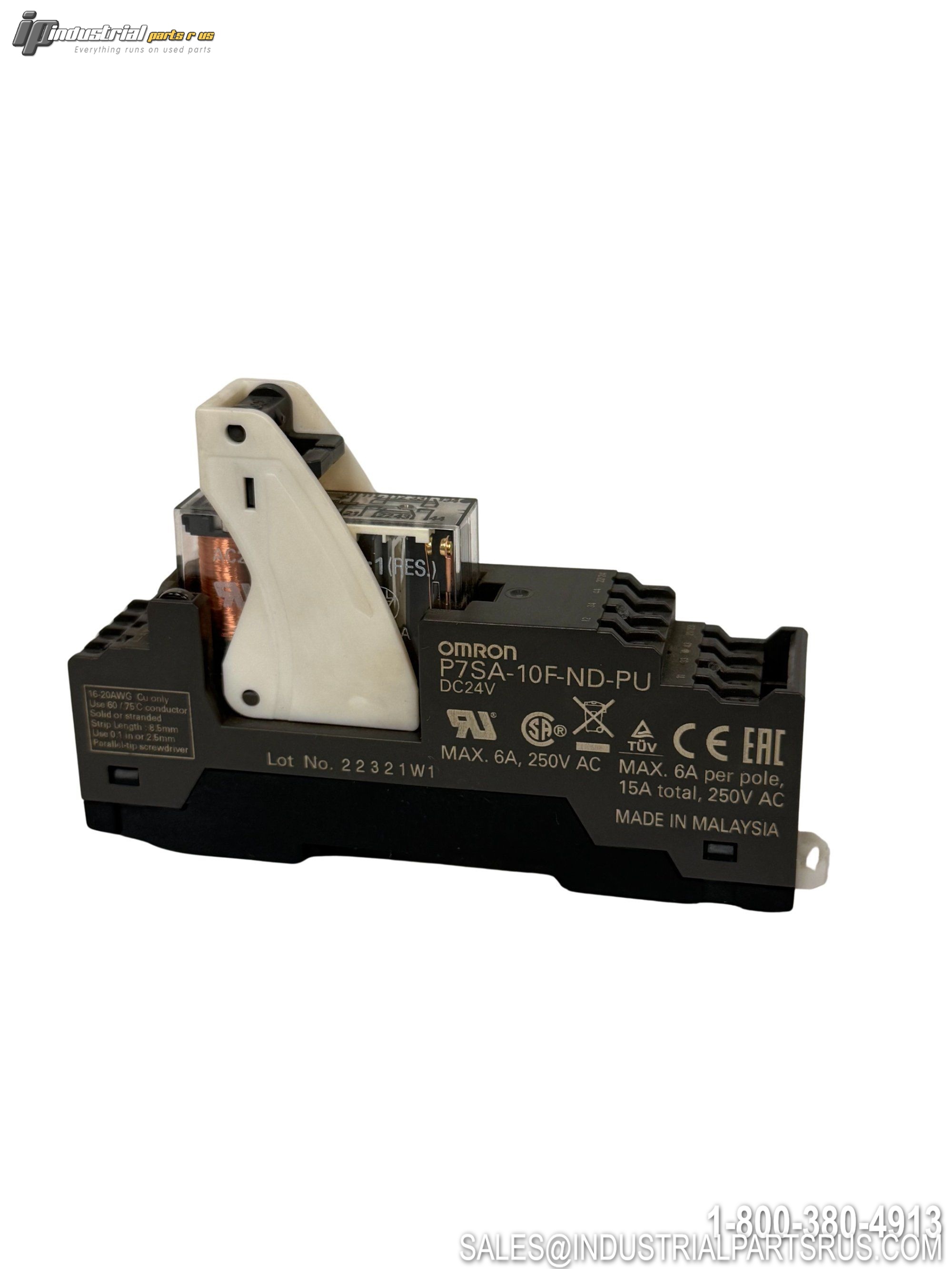Omron P7SA-10F-ND-PU 10-Pin DIN Rail Relay Socket 24VDC Push-In LED