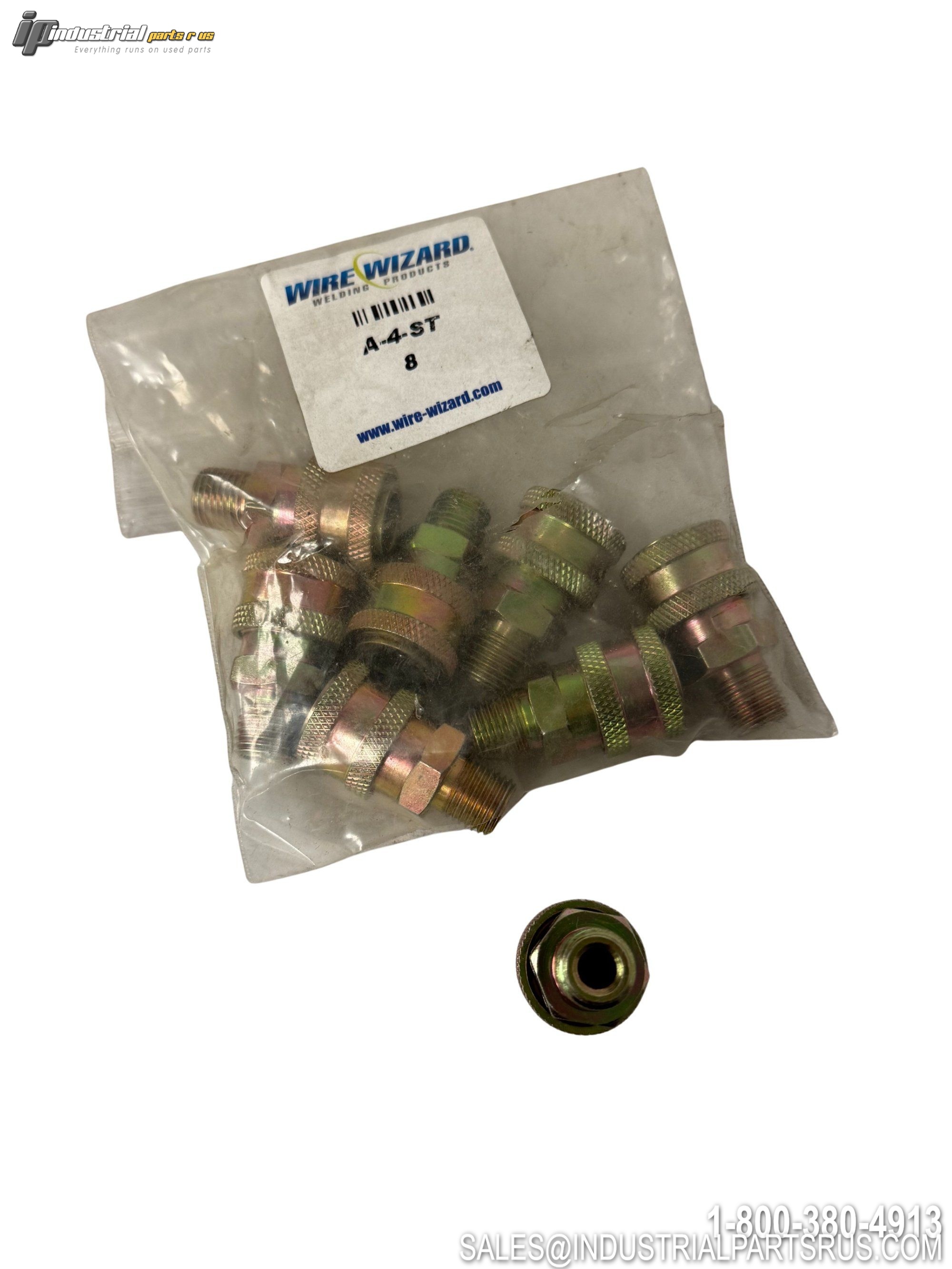 Wire Wizard A-4-ST Quick Disconnect Steel 1/4 NPT-M 8 Ball Bearing