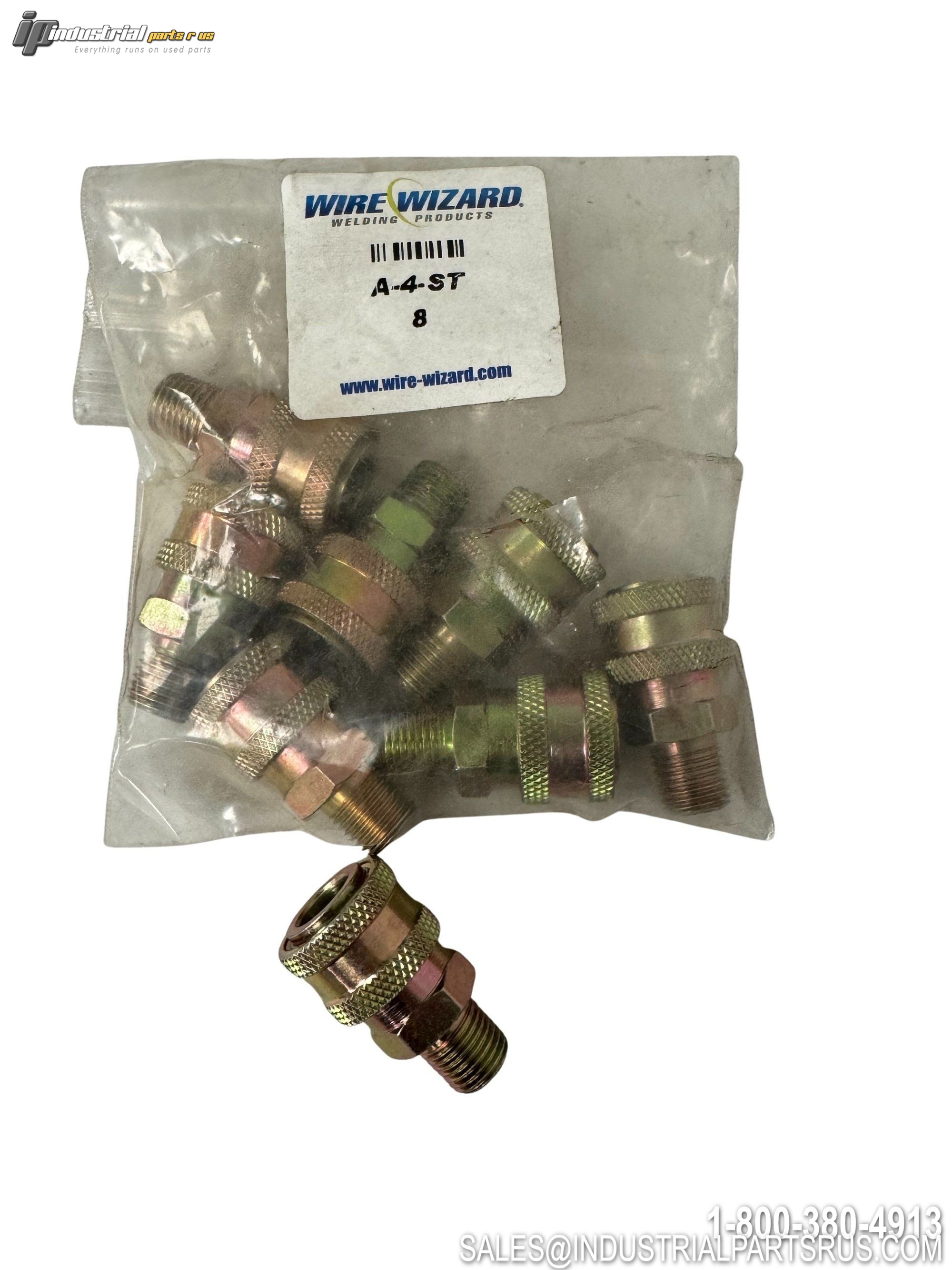 Wire Wizard A-4-ST Quick Disconnect Steel 1/4 NPT-M 8 Ball Bearing