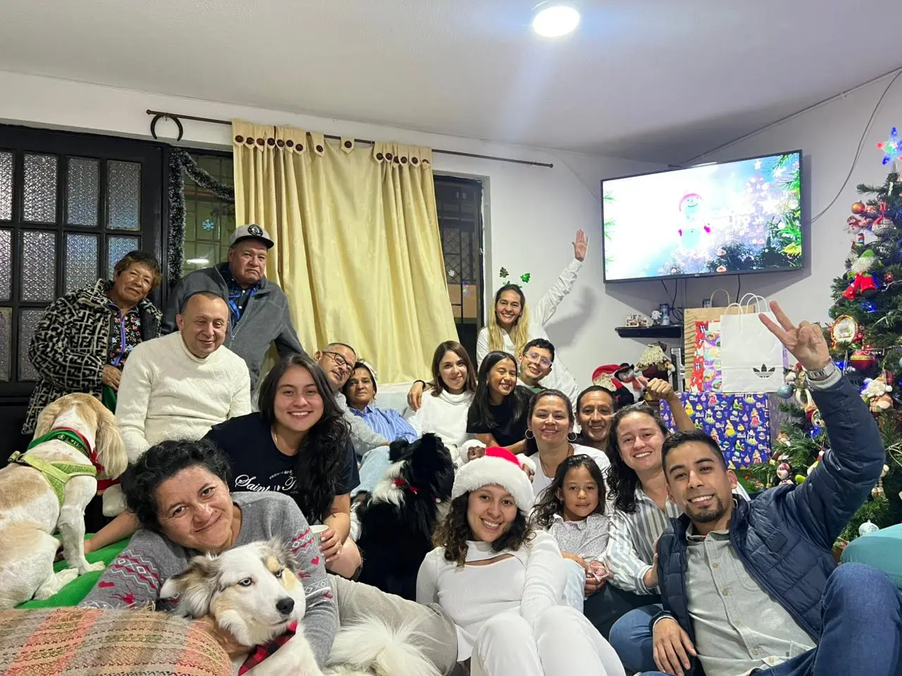 Camilo with family on cristmas.