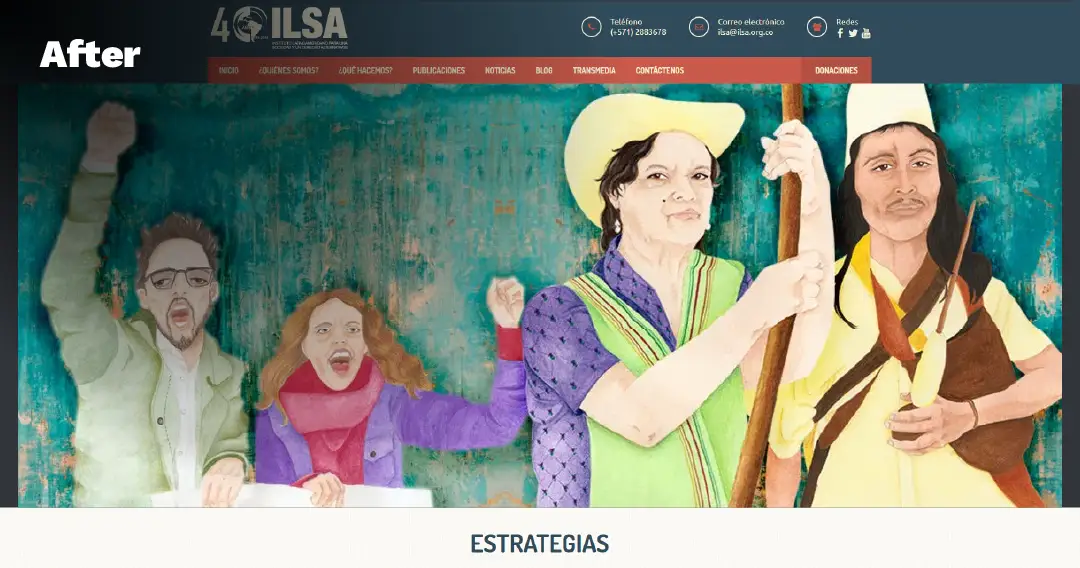 ILSA website before redesign