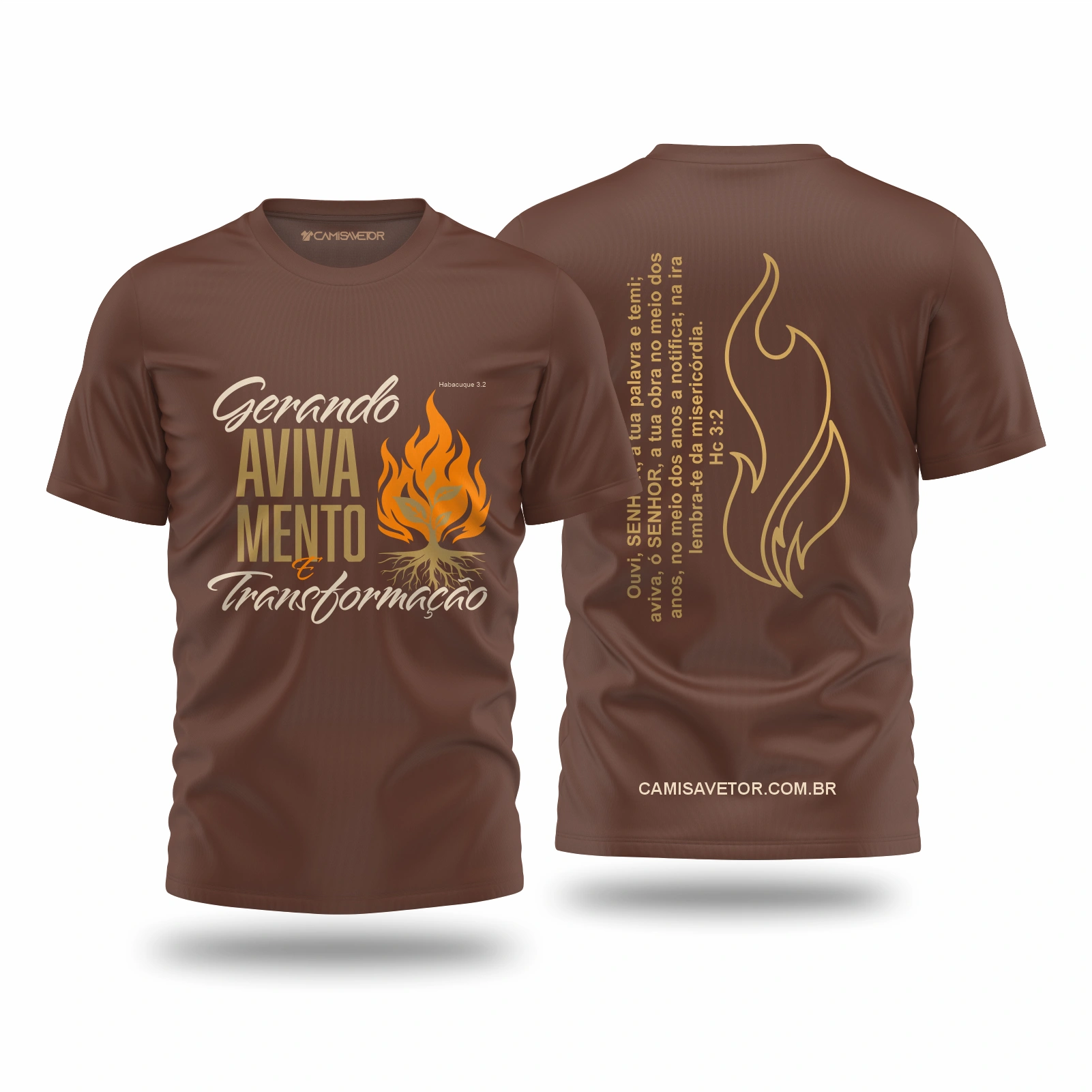Vetor Premium Arte Camisa Cristã Avivamento | Design Editável para Estamparia