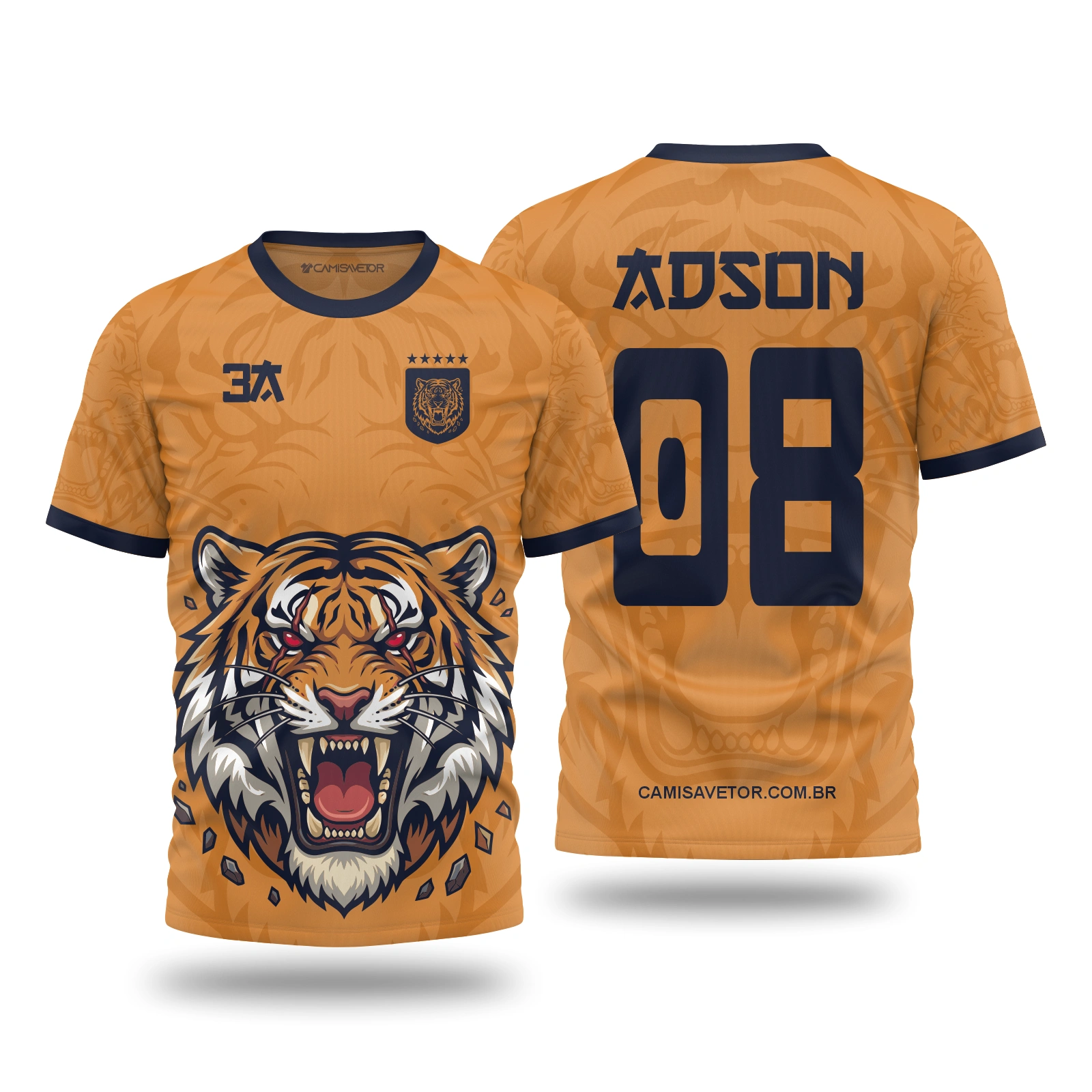 Vetor Camisa Interclasse Tigre 2 | Arte Editável Coreldraw
