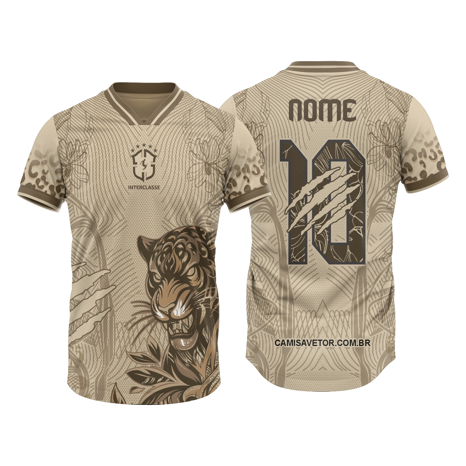 Vetor Camisa Interclasse Onça | Arte Editável Coreldraw