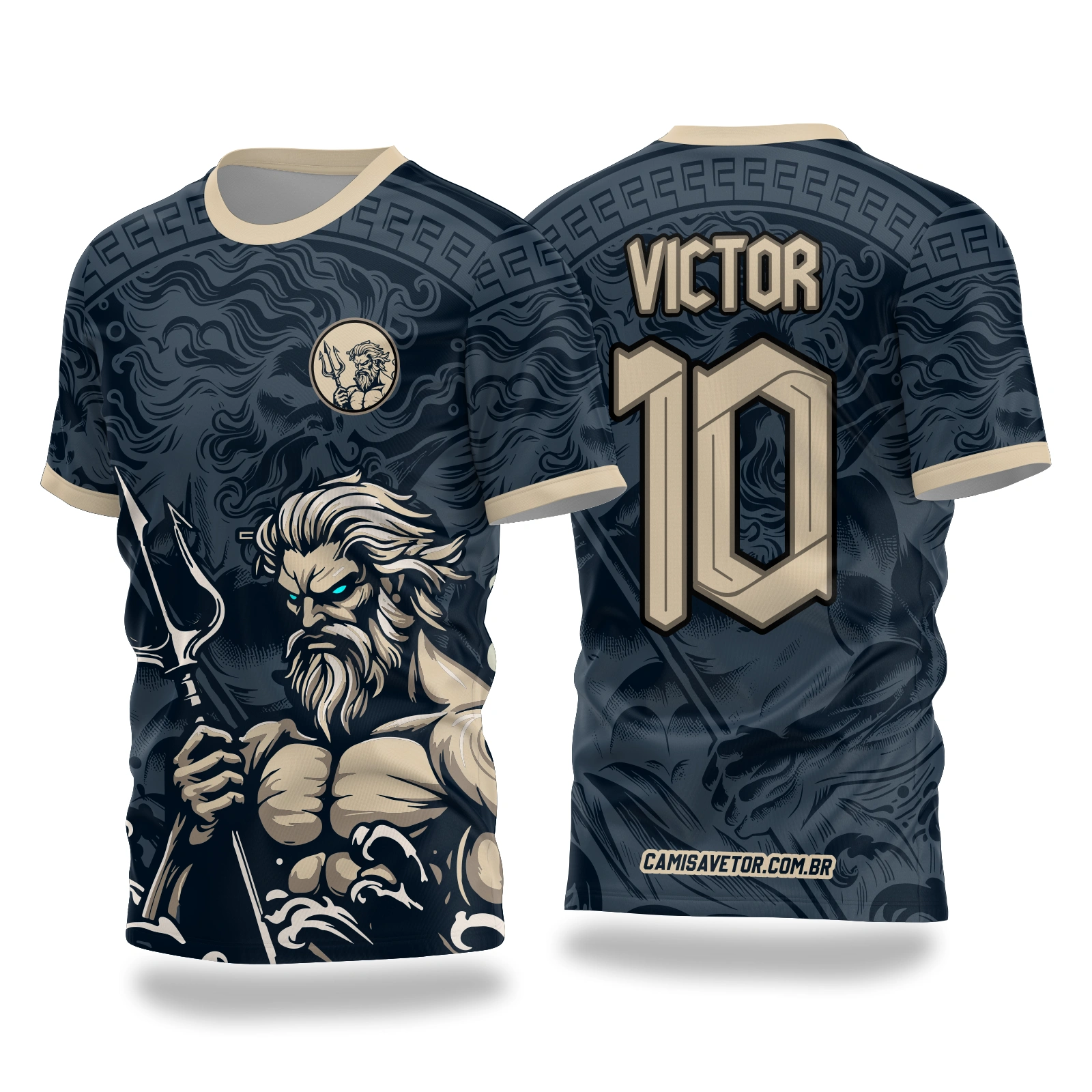 Vetor Camisa Interclasse Poseidon | Arte Editável Coreldraw