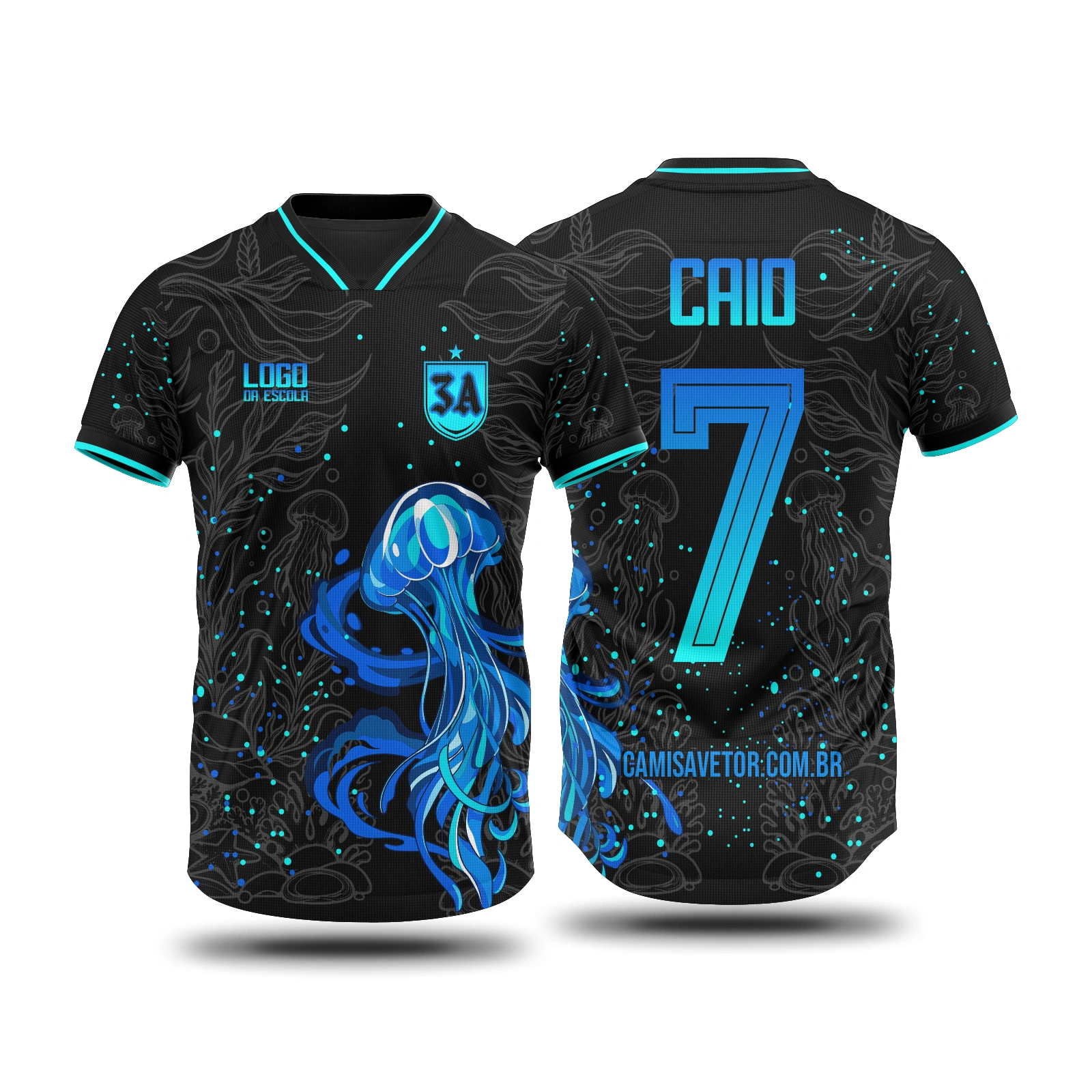 Vetor Camisa Interclasse Água Viva | Arte Editável Coreldraw
