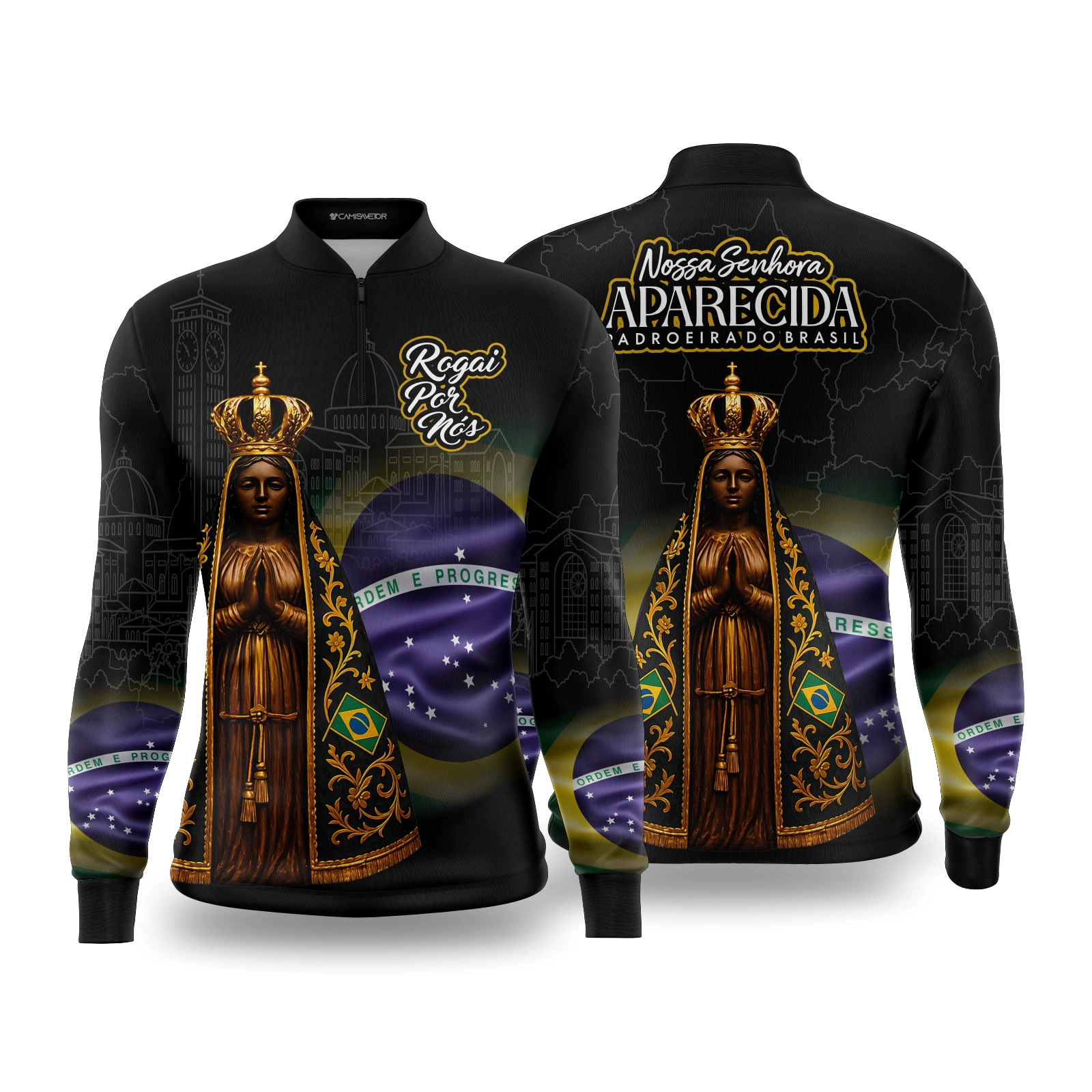 Vetor Camisa Nossa Senhora Aparecida 4 | Arte Editável Coreldraw