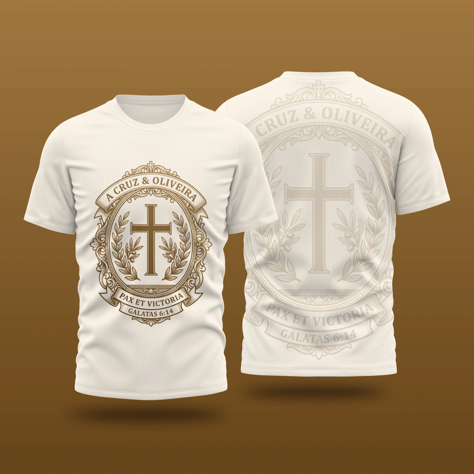 Vetor Camisa a Cruz & Oliveira | Arte Editável Coreldraw