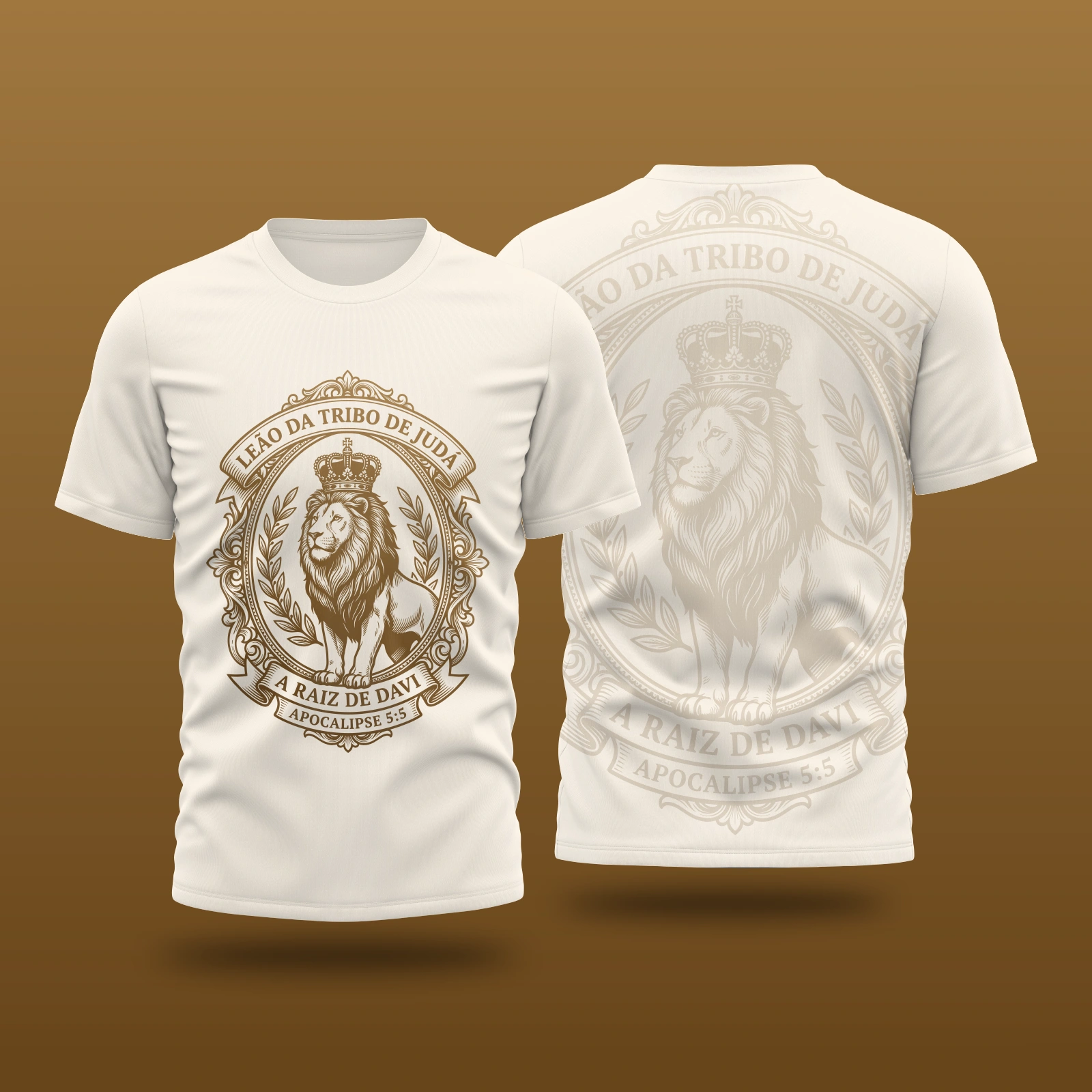 Vetor Camisa Leão da Tribo de Judá Cristão | Arte Editável Coreldraw