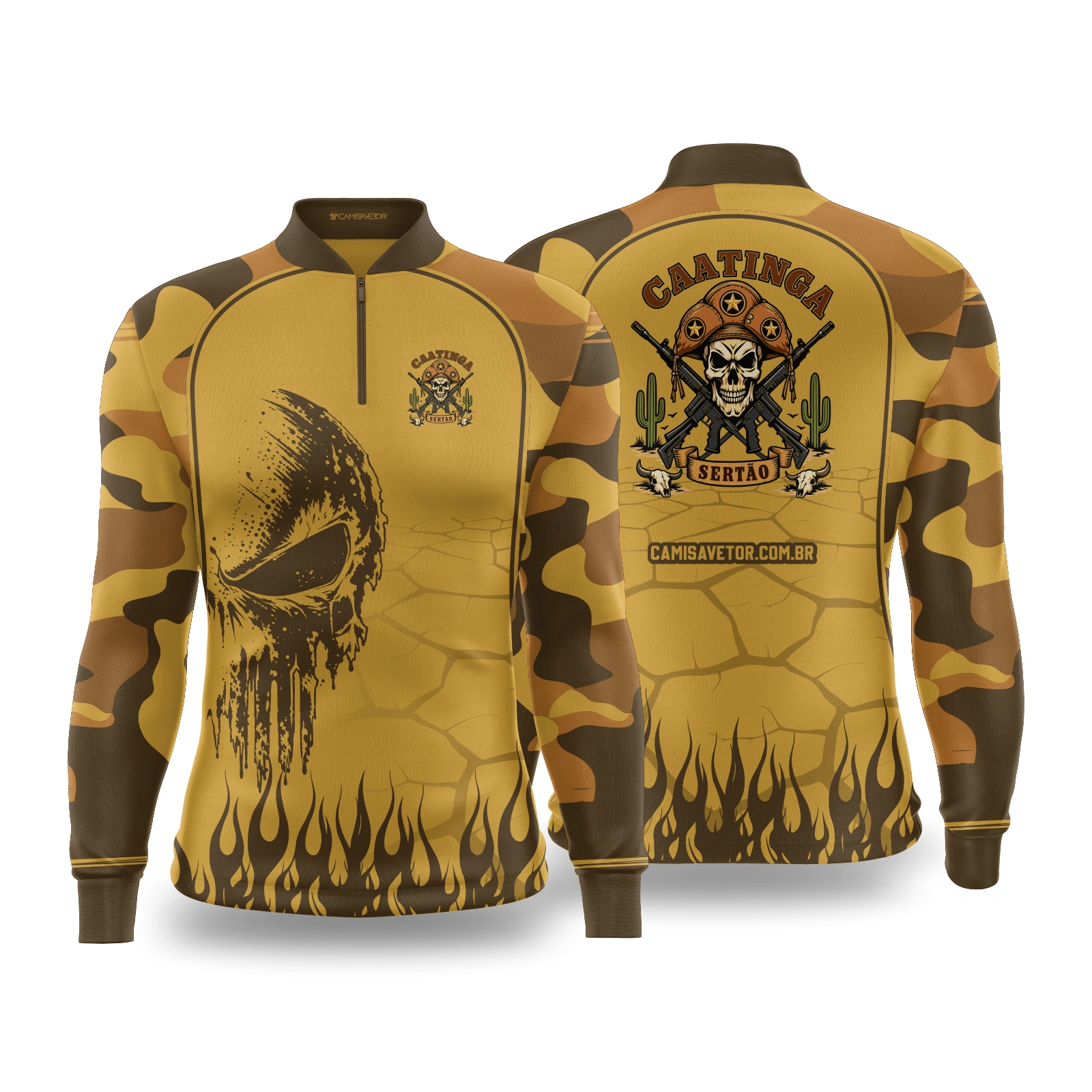 Vetor Camisa Caça Esportiva Caatinga | Arte Editável Coreldraw