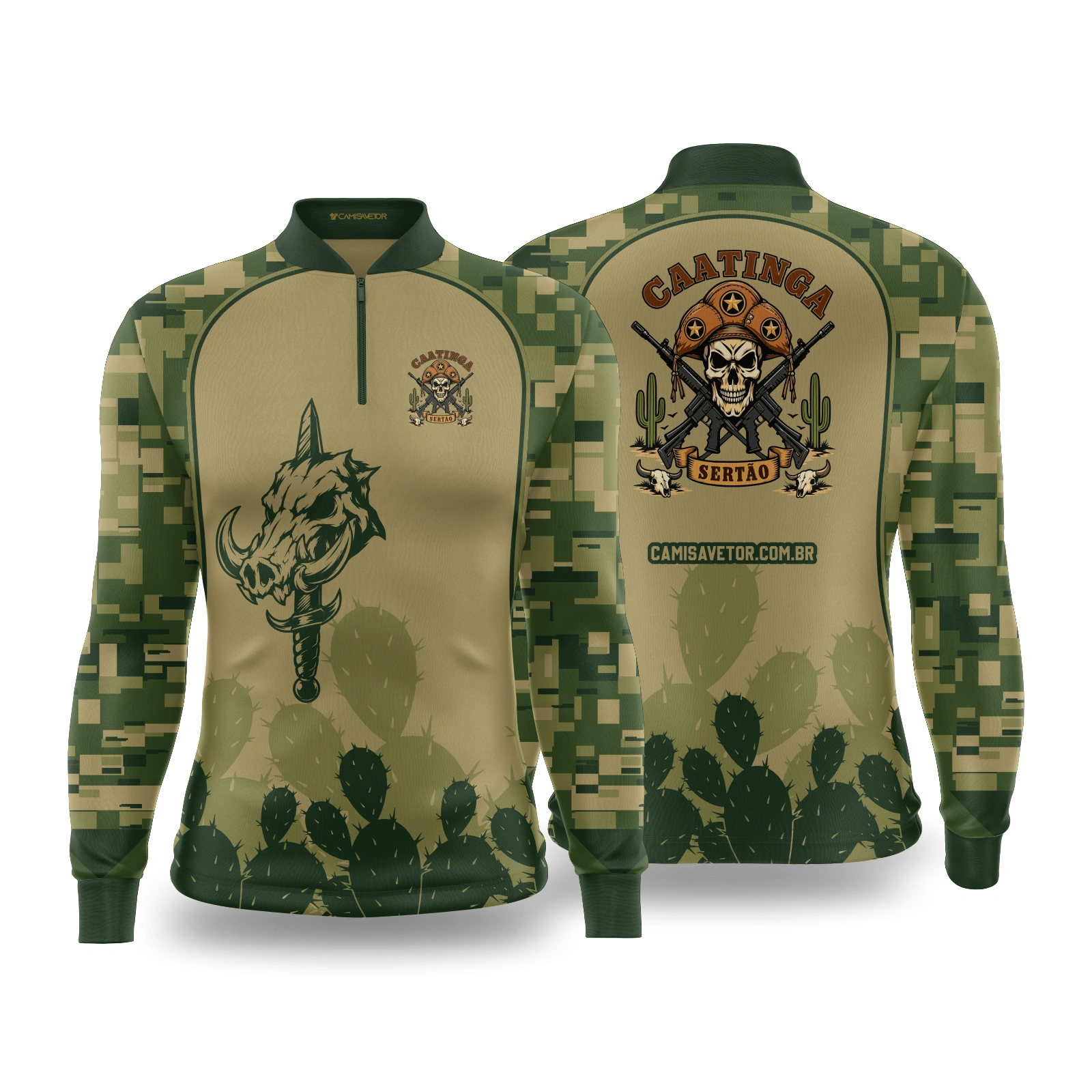 Vetor Camisa Caça Esportiva Caatinga 2 | Arte Editável Coreldraw