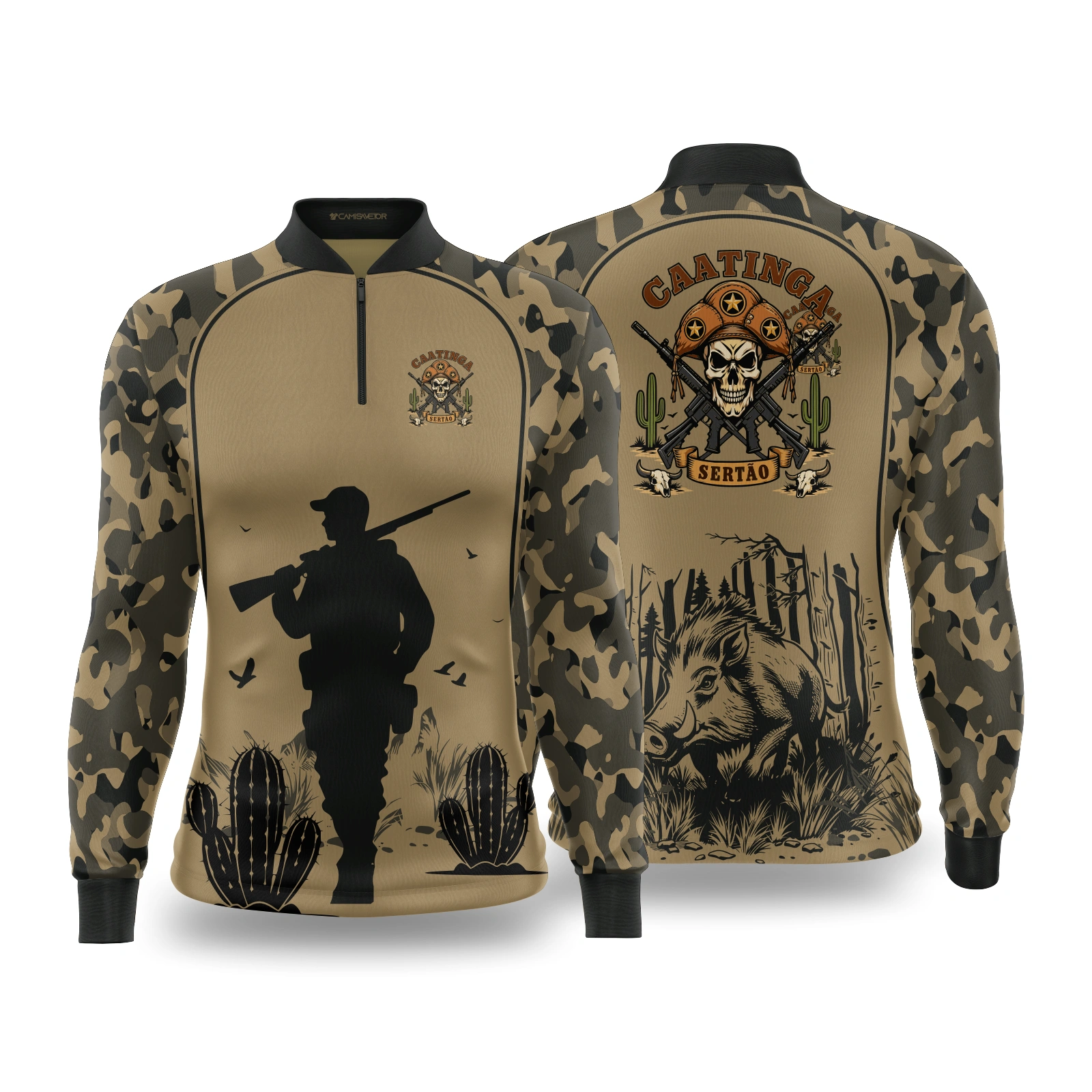 Vetor Camisa Caça Esportiva Caatinga 3 | Arte Editável Coreldraw