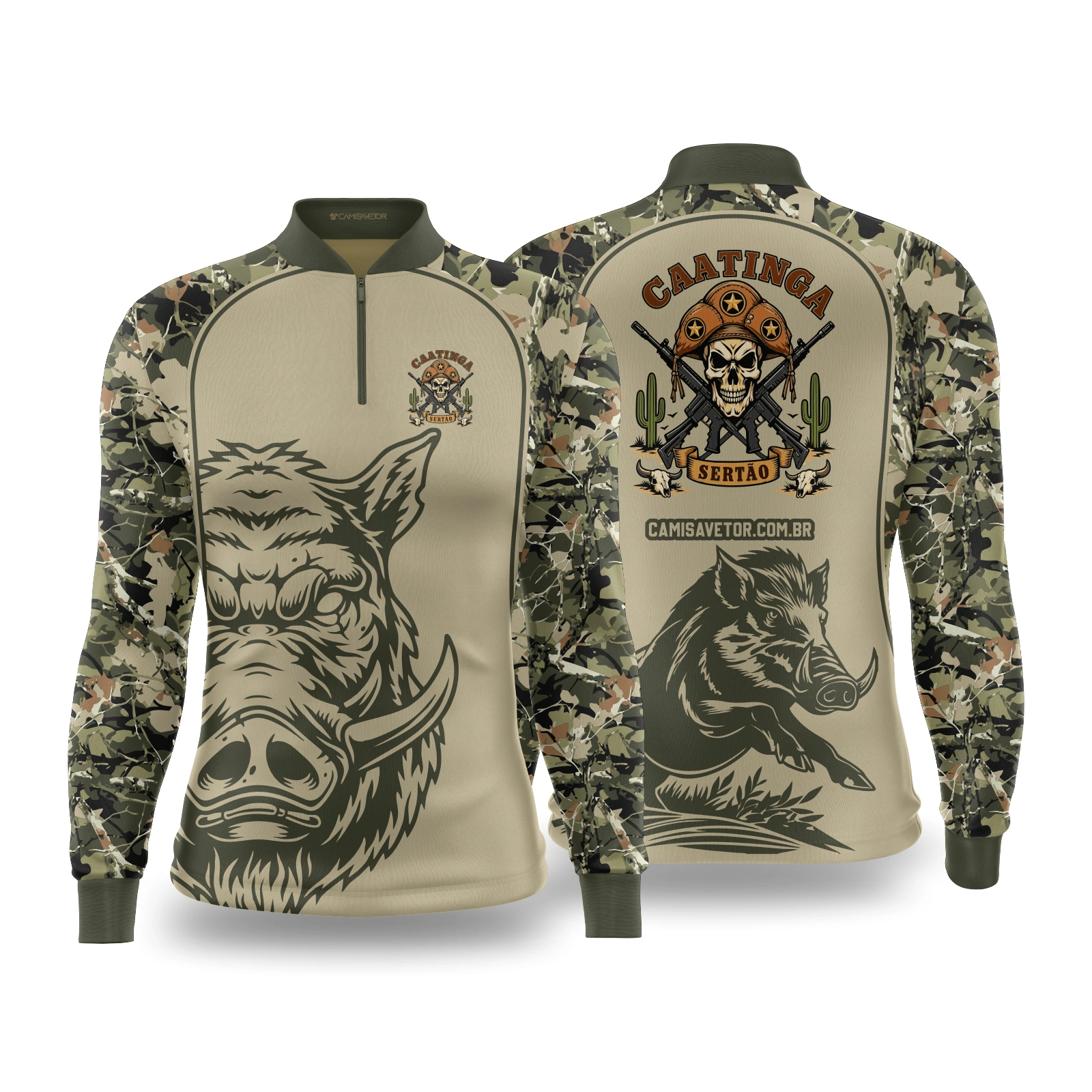 Vetor Camisa Caça Esportiva Caatinga 4 | Arte Editável Coreldraw