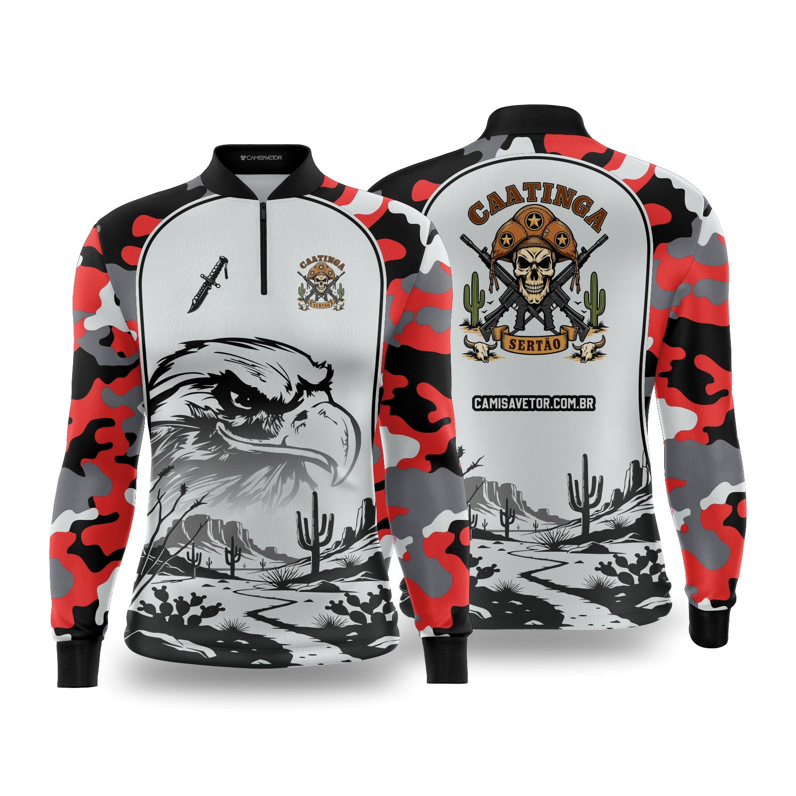Vetor Camisa Caça Esportiva Caatinga 5 | Arte Editável Coreldraw