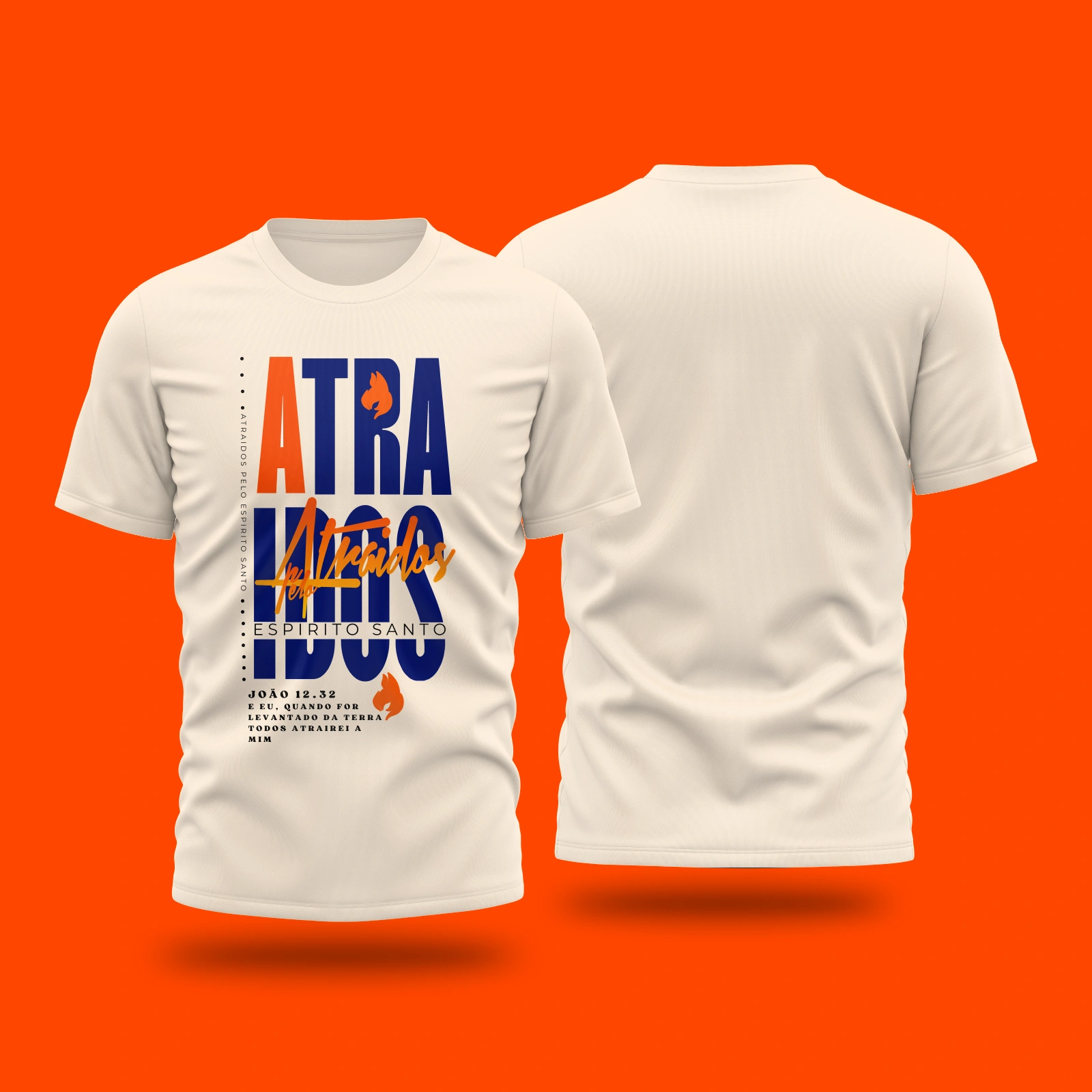Vetor Camisa Cristã João 12 32 | Arte Editável Coreldraw