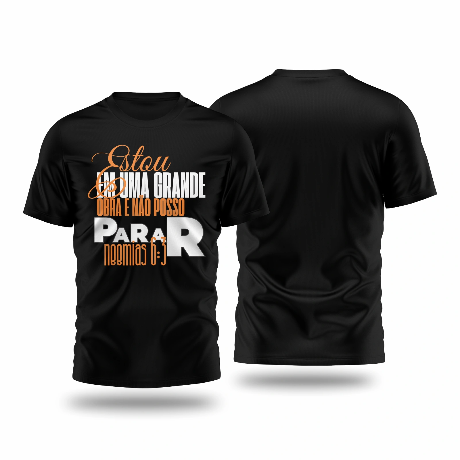 Vetor Camisa Cristã Neemias 6:3 | Arte Editável Coreldraw