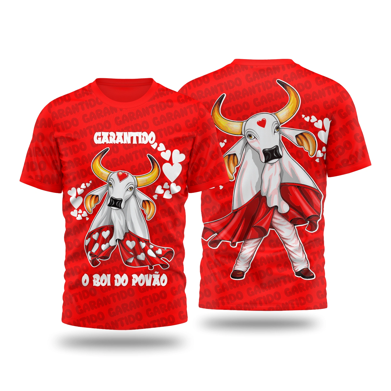 Vetor Camisa Folclore Boi Garantido 2 | Arte Editável Coreldraw
