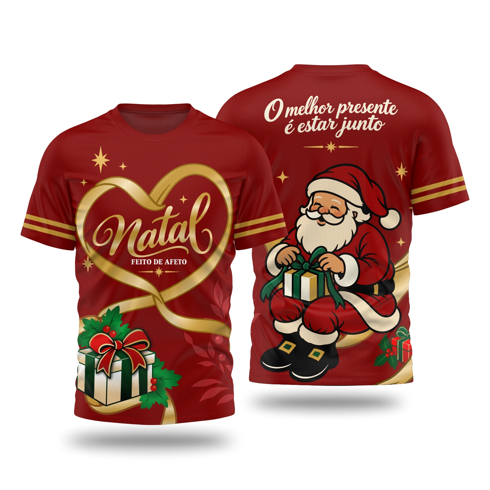 Vetor Camisa Natal Feito de Afeto | Arte Editável Coreldraw