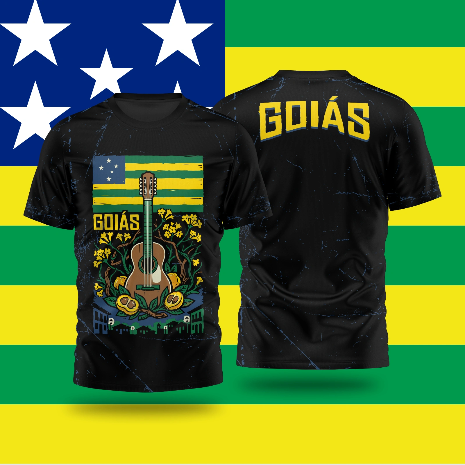 Vetor Camisa Estado de Goiás | Arte Editável Coreldraw