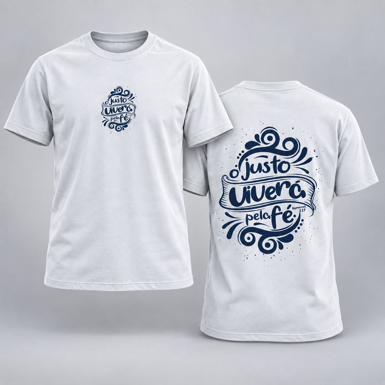 Vetor Camisa Romanos 1-17 | Arte Cristã Editável Coreldraw