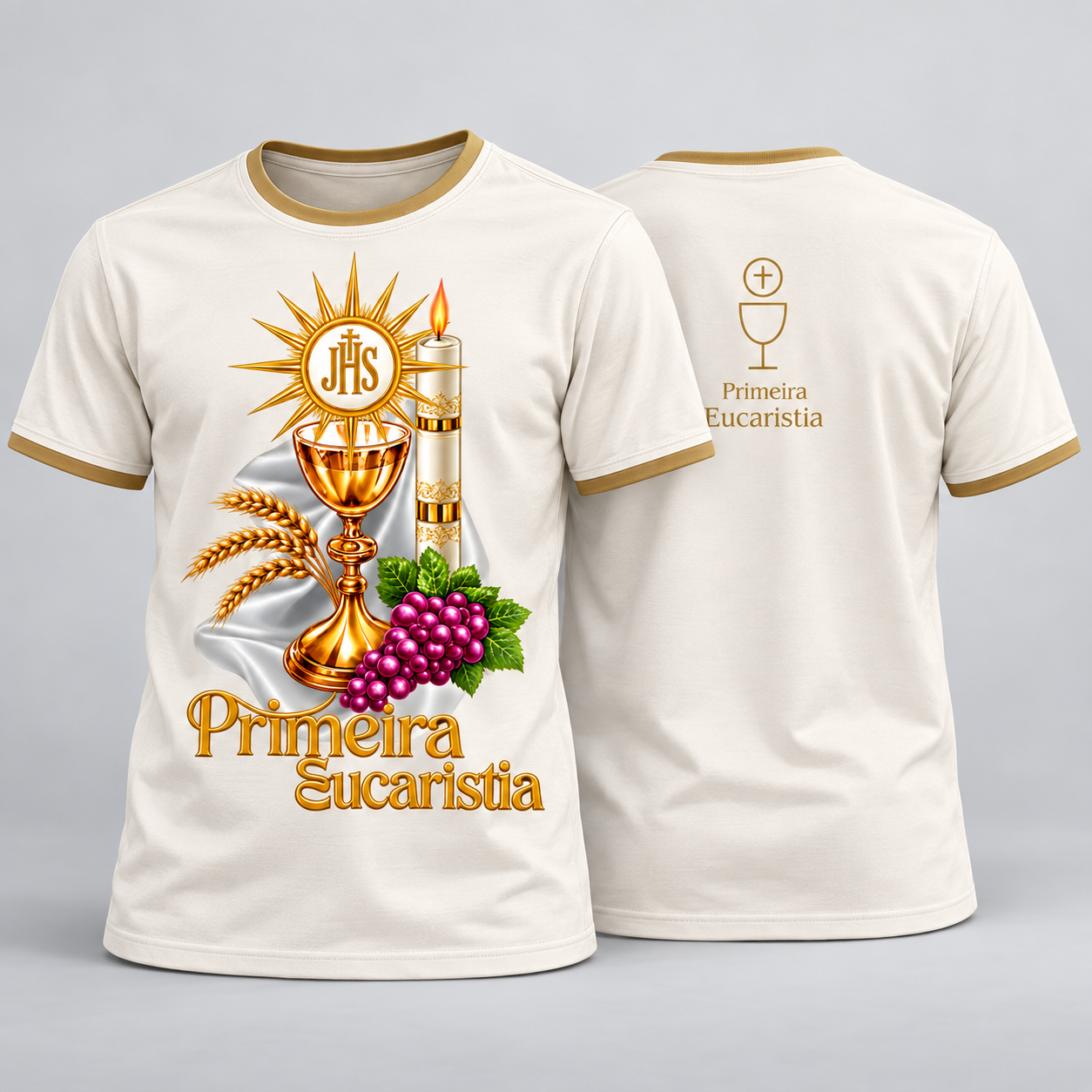 Vetor Camisa Primeira Eucaristia | Arte Editável Coreldraw