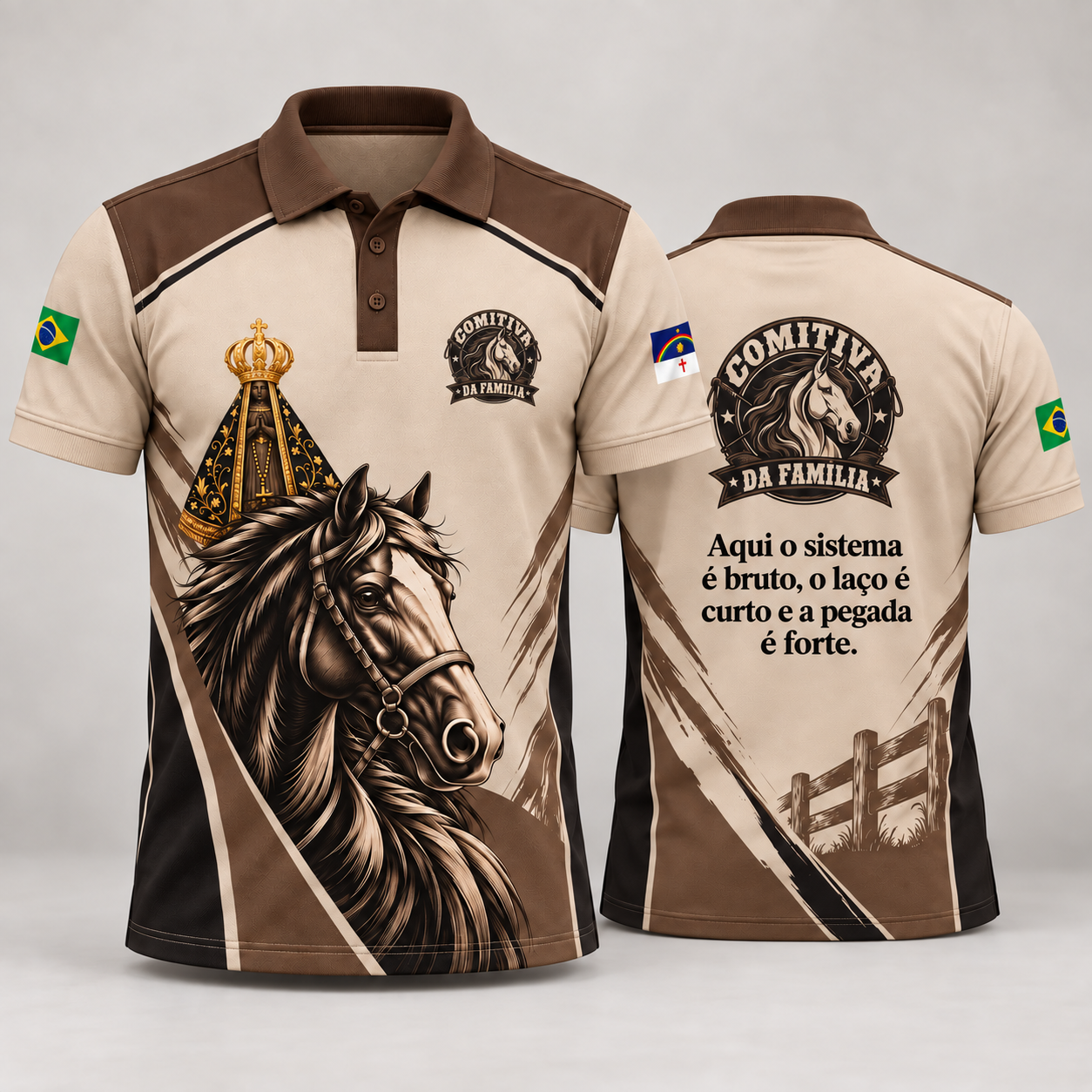 Vetor Camisa Comitiva da Família Cavalgada | Arte Editável Coreldraw
