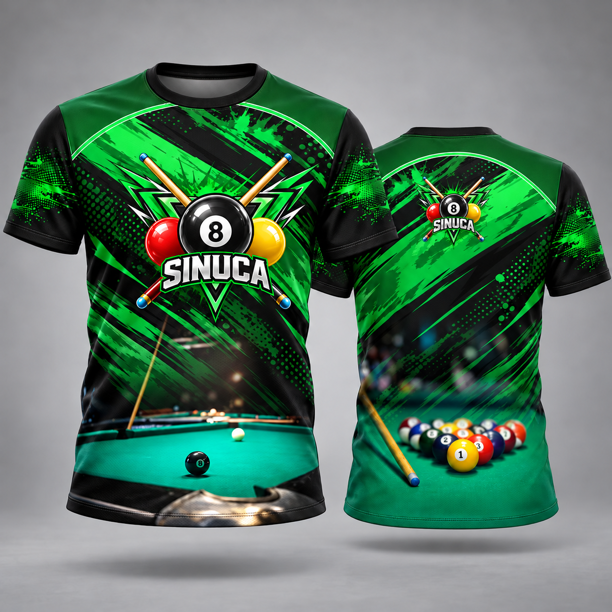 Vetor Camisa Sinuca 2 Estilo Clássico | Arte Editável Coreldraw