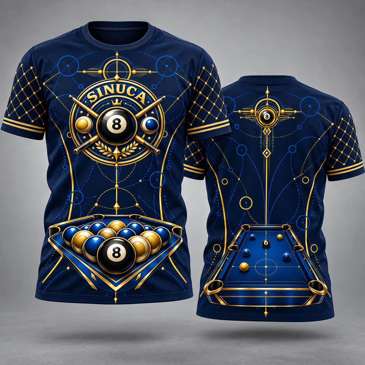 Vetor Camisa Sinuca 3 Profissional | Arte Editável Coreldraw