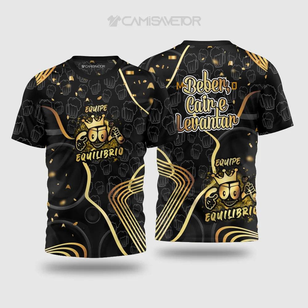 VETOR PREMIUM EDITÁVEL EQUIPE EQUILÍBRIO | ARTE PARA CAMISAS PERSONALIZADAS