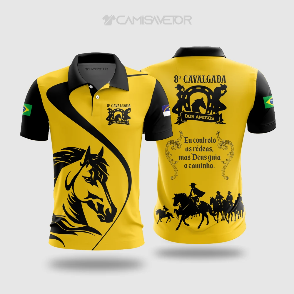 ARTE VETORIAL PREMIUM: ESTAMPA CAMISA 8ª CAVALGADA DOS AMIGOS | VETOR EDITÁVEL EXCLUSIVO