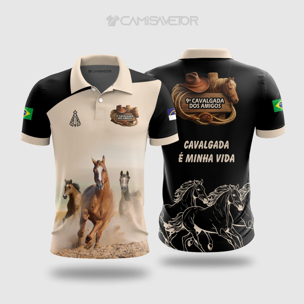 VETOR PREMIUM 9ª CAVALGADA DOS AMIGOS - ARTE ESTAMPA EDITÁVEL