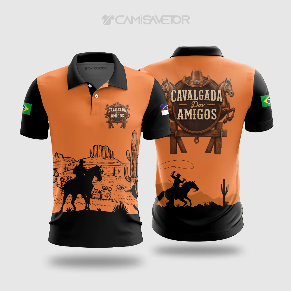 VETOR PREMIUM: ARTE EDITÁVEL DA 4ª CAVALGADA DOS AMIGOS | ESTAMPA EXCLUSIVA