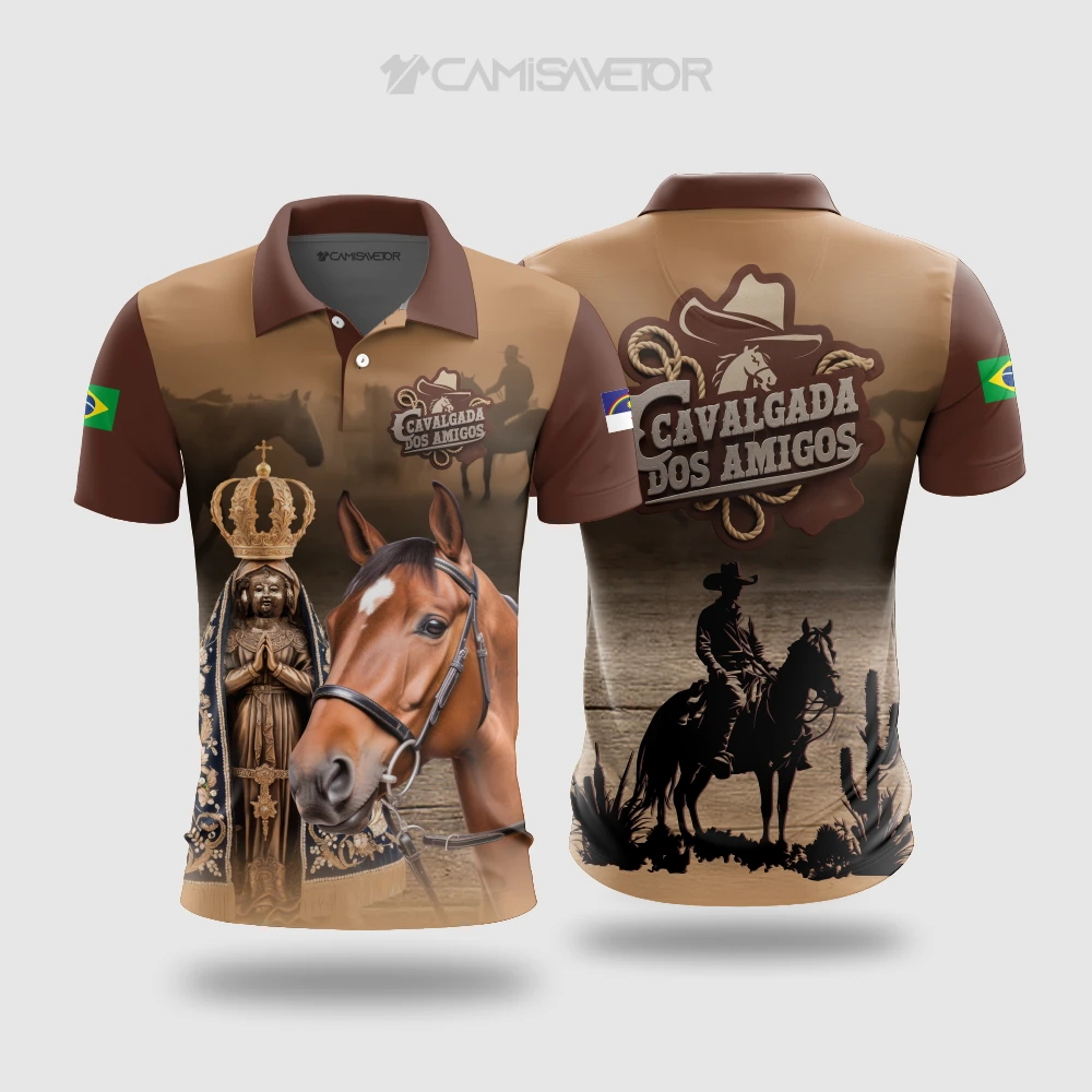 VETOR PREMIUM 7ª CAVALGADA DOS AMIGOS - ESTAMPA EDITÁVEL PARA CAMISAS E SUBLIMAÇÃO