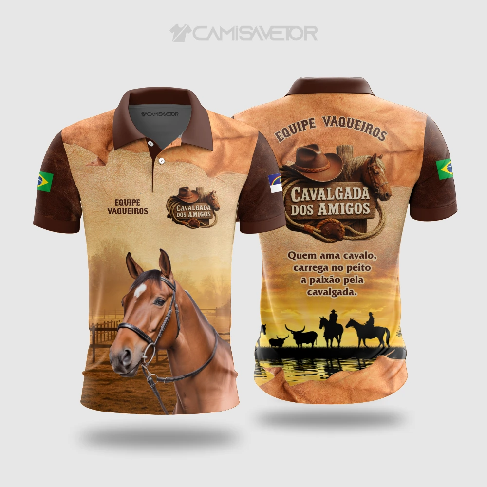 VETOR PREMIUM 6ª CAVALGADA DOS AMIGOS - DESIGN EDITÁVEL PARA ESTAMPARIA