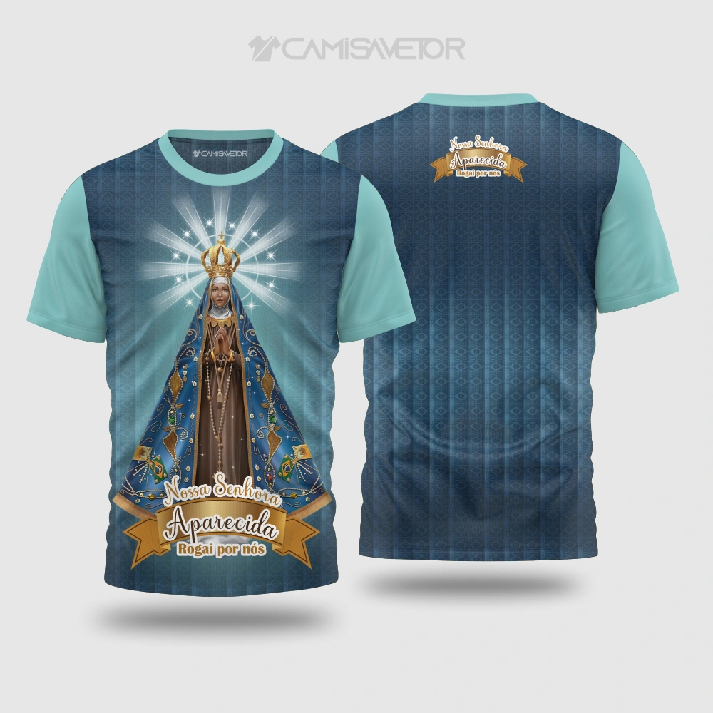 VETOR NOSSA SENHORA APARECIDA PREMIUM PARA ESTAMPARIA - DESIGN EDITÁVEL