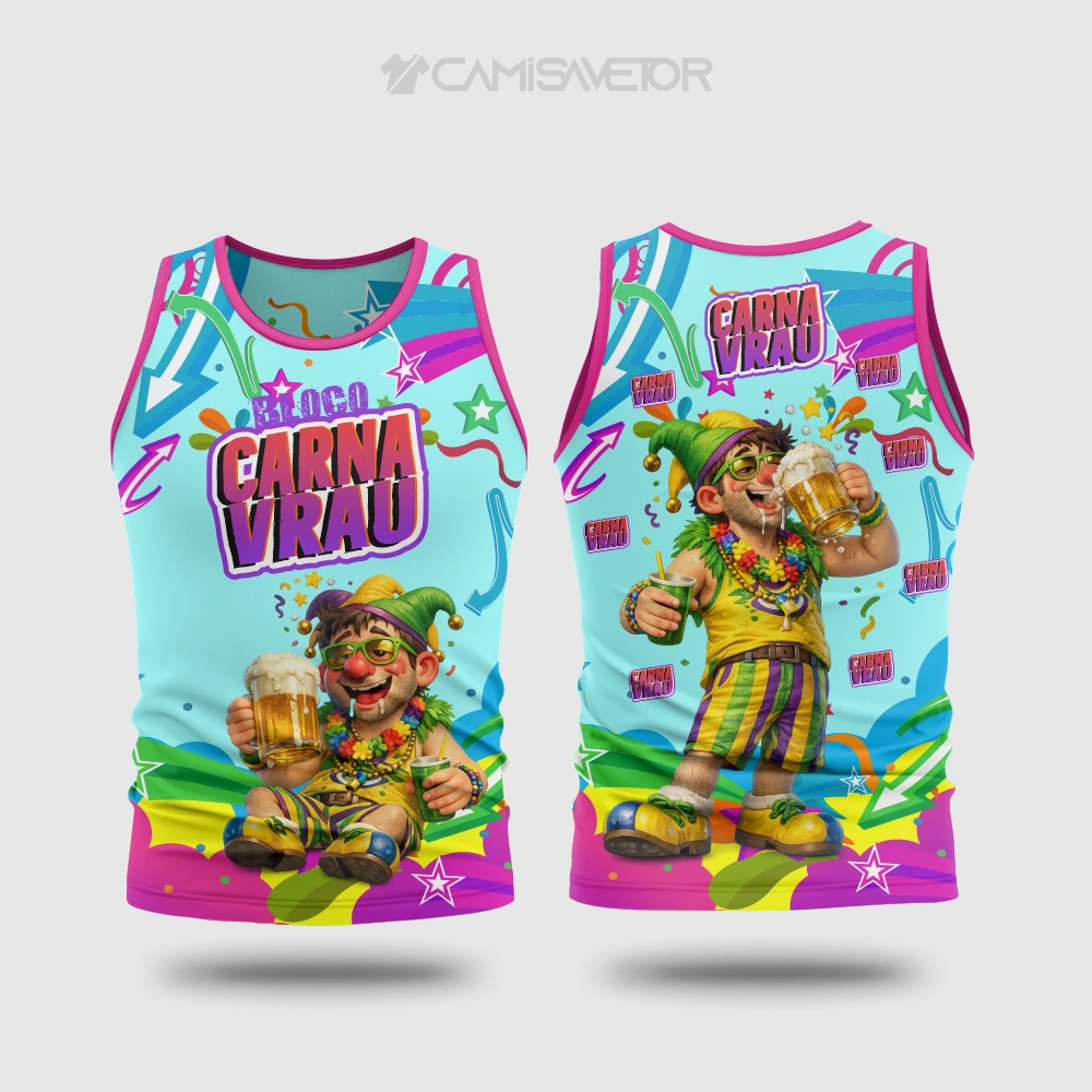 VETOR PREMIUM EDITÁVEL: ARTE BLOCO CARNAVRAL 2 PARA ESTAMPARIA DE CARNAVAL