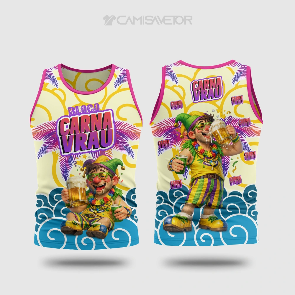VETOR PREMIUM BLOCO CARNAVALESCO 6 | ARTE EDITÁVEL PARA ESTAMPARIA