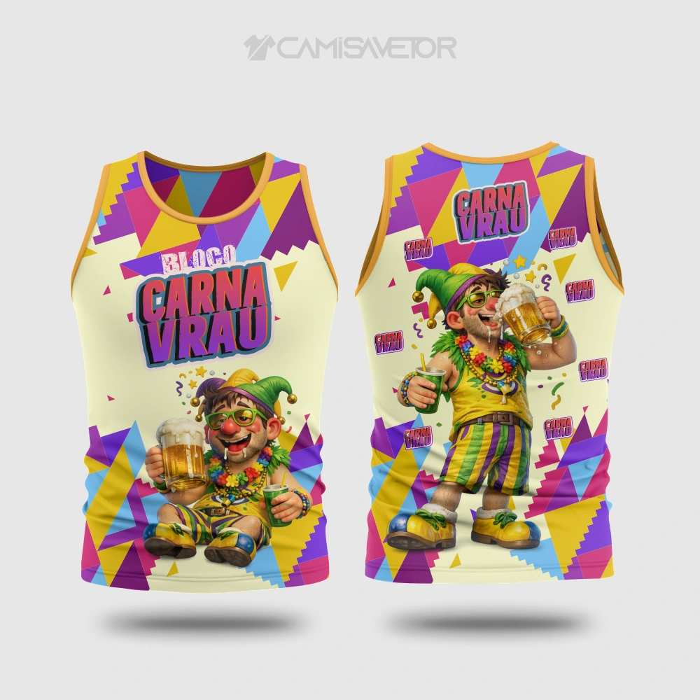 VETOR PREMIUM BLOCO CARNAVALESCO 9 | ARTE EDITÁVEL PARA ESTAMPARIA DE CARNAVAL