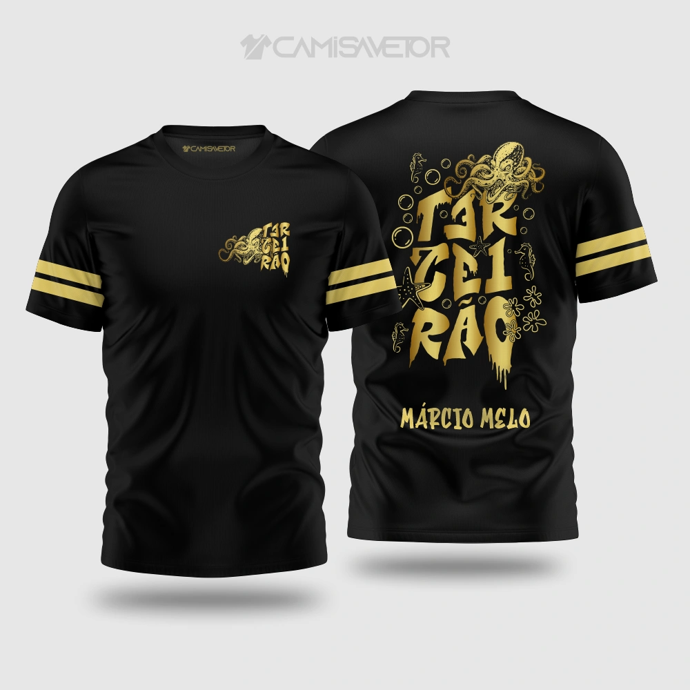 ARTE TERCEIRÃO POLVO PREMIUM | VETOR EDITÁVEL PARA CAMISETAS E ESTAMPARIA