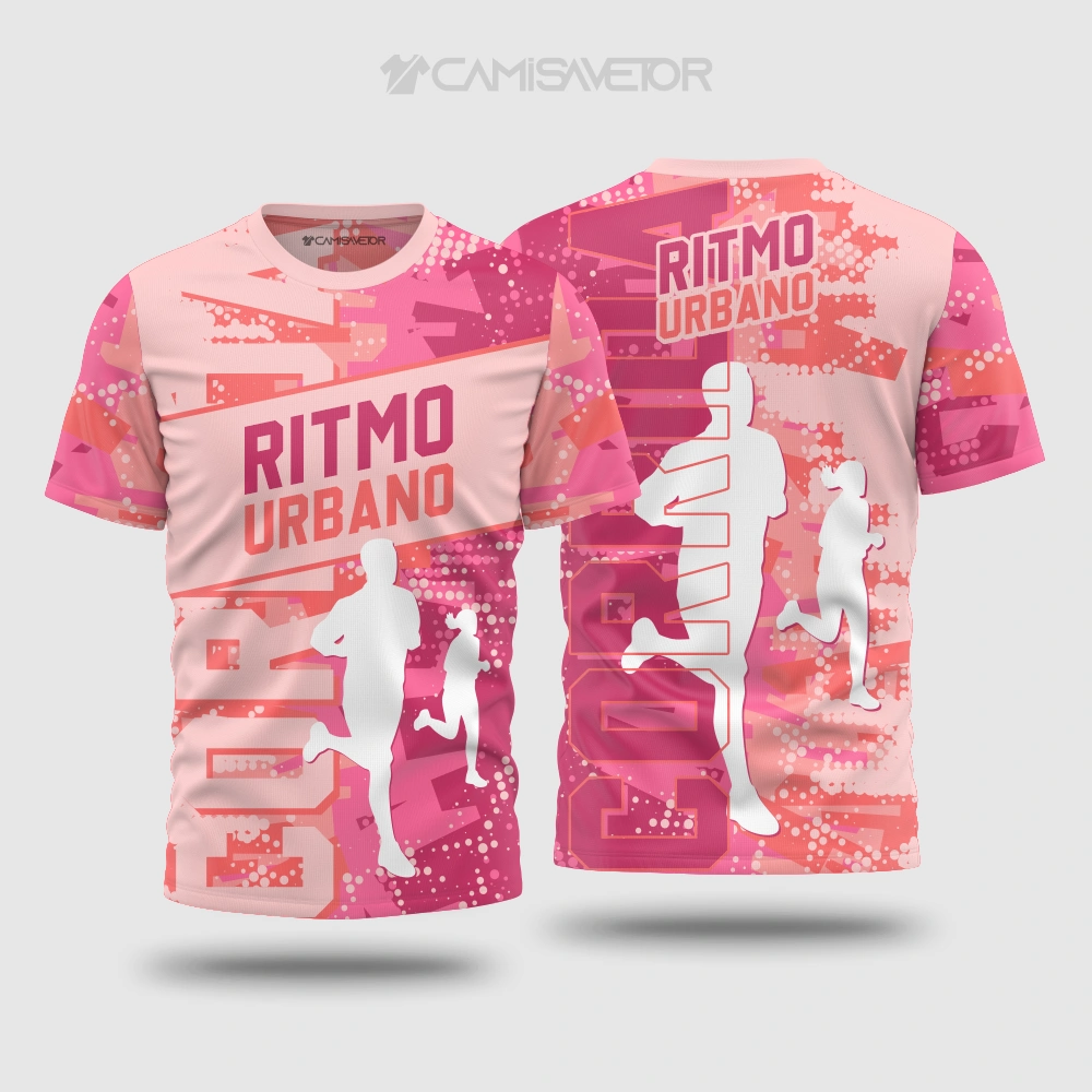 VETOR PREMIUM 'RITMO URBANO' PARA CAMISA DE CORRIDA | ESTAMPA ESPORTIVA EDITÁVEL