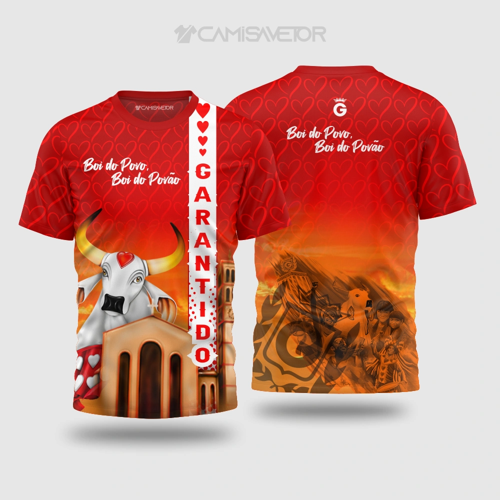 DESIGN VETORIAL BOI GARANTIDO PREMIUM - ESTAMPA FOLCLÓRICA EDITÁVEL PARA CAMISAS