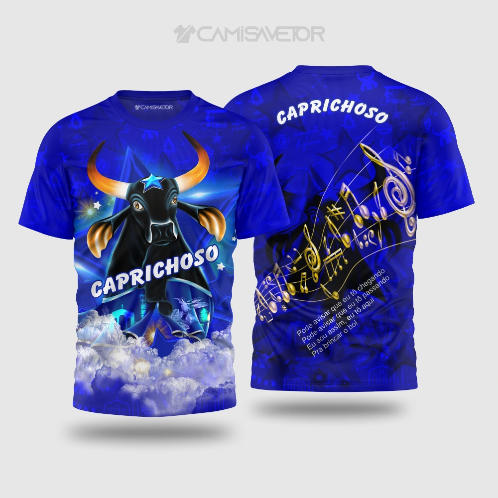 VETOR PREMIUM BOI CAPRICHOSO - ESTAMPA FOLCLÓRICA EDITÁVEL PARA CAMISAS