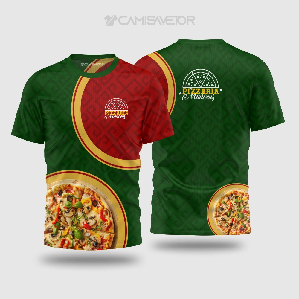 VETOR PREMIUM CAMISA PIZZARIA - ARTE EDITÁVEL PARA ESTAMPARIA PROFISSIONAL