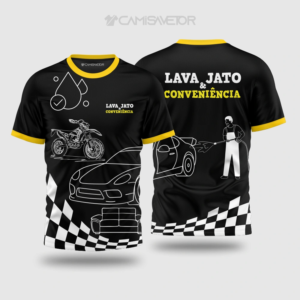 VETOR PREMIUM LAVA JATO PARA ESTAMPARIA | ARTE EDITÁVEL PROFISSÃO CAR WASH