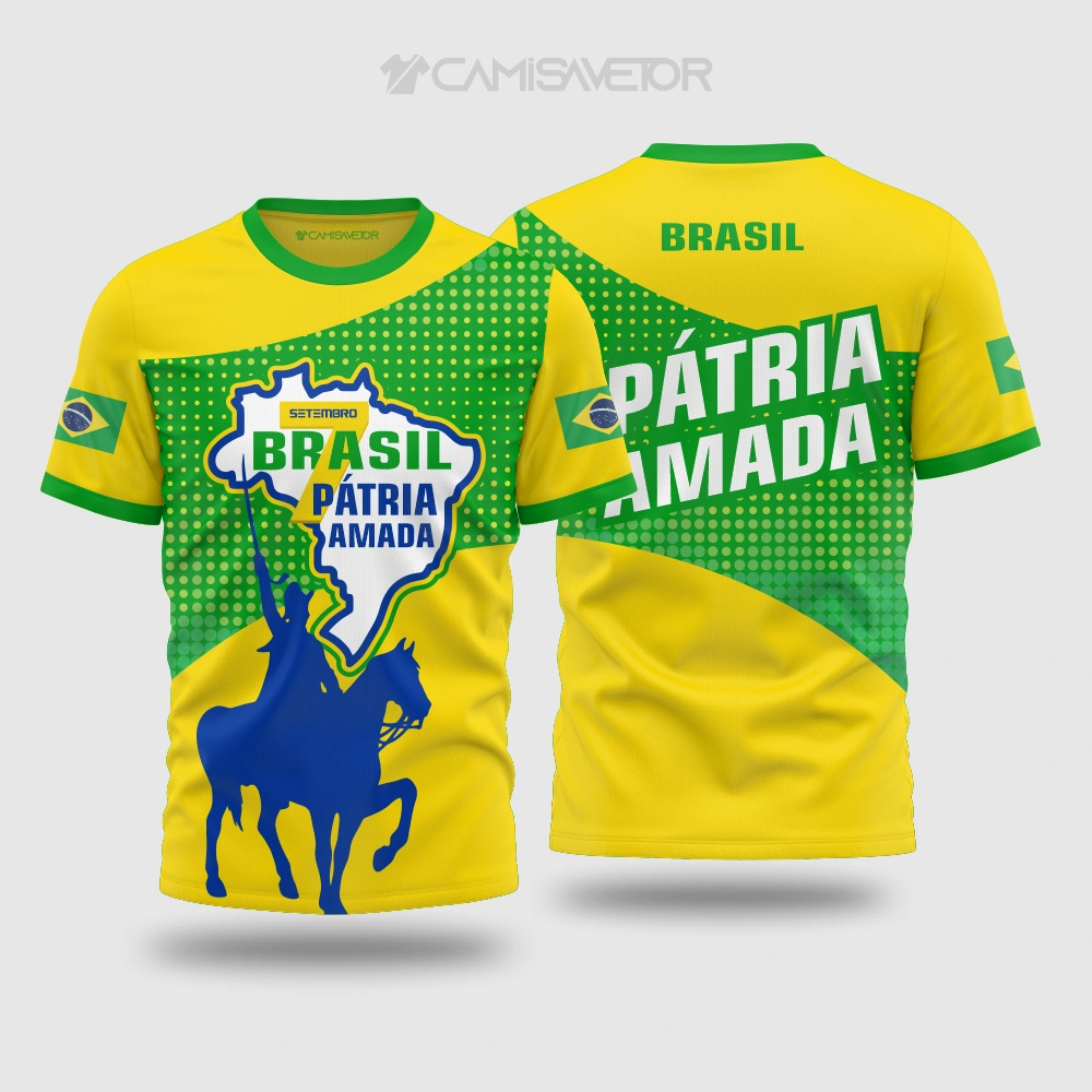 VETOR PREMIUM EDITÁVEL CAMISA 7 DE SETEMBRO | ARTE DIGITAL PARA ESTAMPARIA